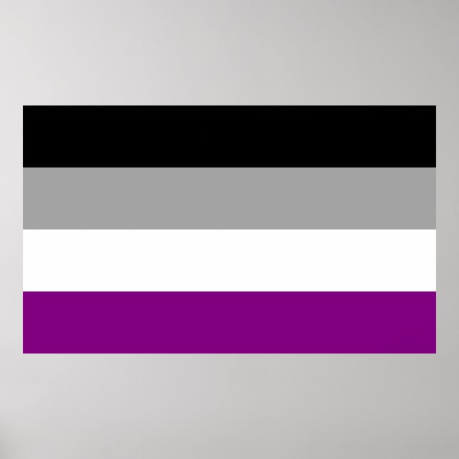 Asexuellt Pride Flagga Poster (Framsidan)