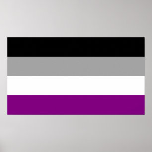 Asexuellt Pride Flagga Poster