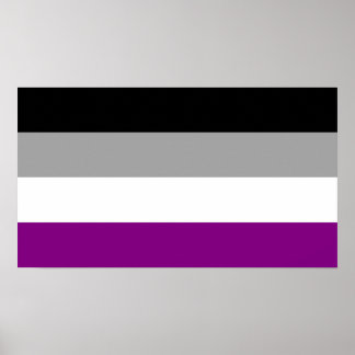 Asexuellt Pride Flagga Poster