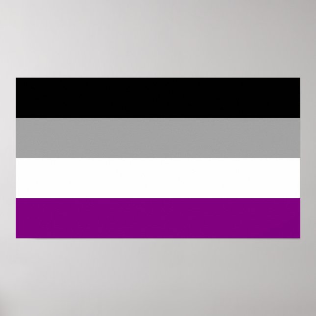 Asexuellt Pride Flagga Poster (Framsidan)