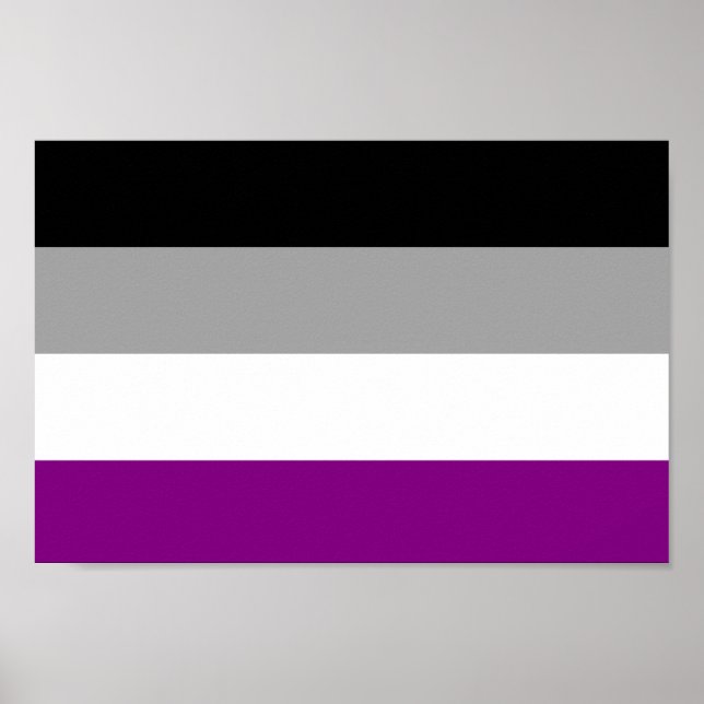 Asexuellt Pride Flagga Poster (Framsidan)