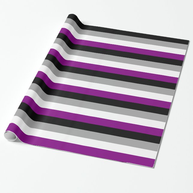 Asexuellt Pride Flagga Presentpapper (Utrullad)