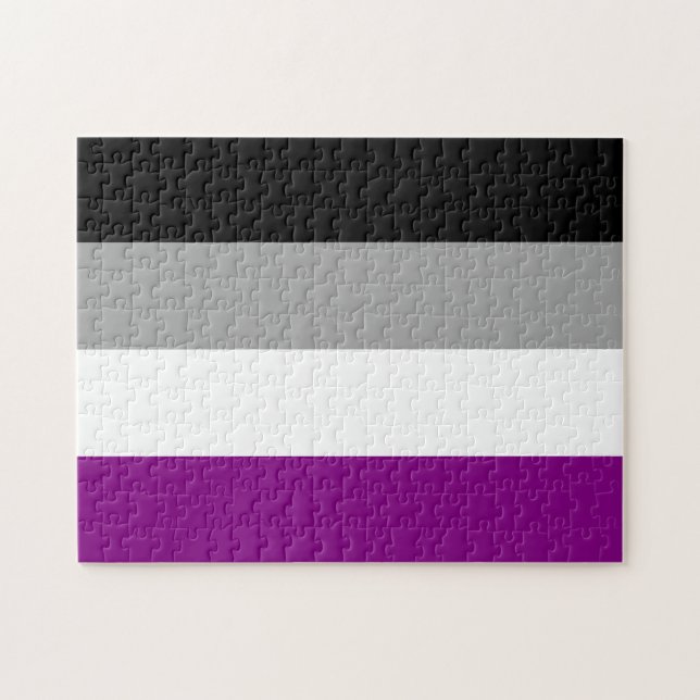 Asexuellt Pride Flagga Pussel (Horisontell)