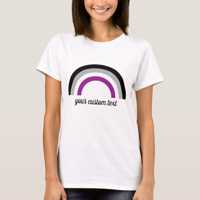 Asexuellt Pride Flagga Rainbow Anpassningsbar T-Sh T Shirt (Framsida)