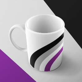 Asexuellt Pride Flagga Rainbow Monogram kaffe Mugg