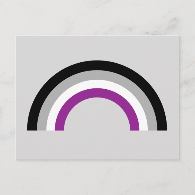 Asexuellt Pride Flagga Rainbow Vykort (Framsida)