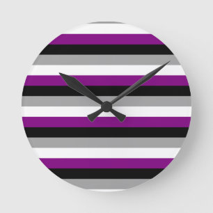 Asexuellt Pride Flagga Rund Klocka