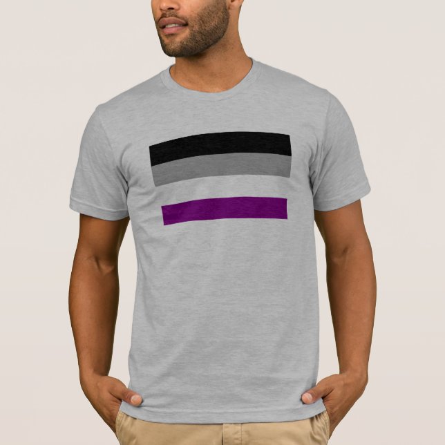 Asexuellt Pride Flagga Tee Shirt (Framsida)