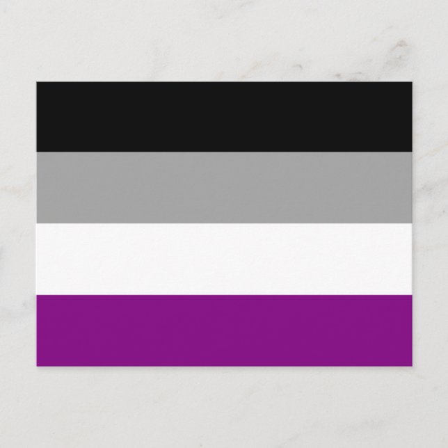 Asexuellt Pride Flagga Vykort (Framsida)