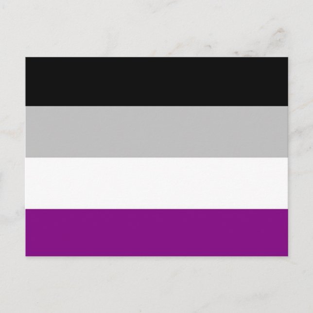 Asexuellt Pride Flagga Vykort (Framsida)