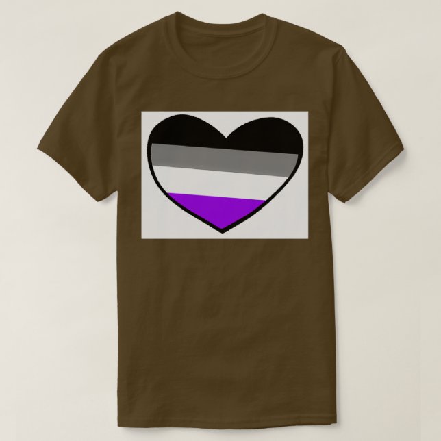 Asexuellt pride HBT-hjärta T Shirt (Design framsida)