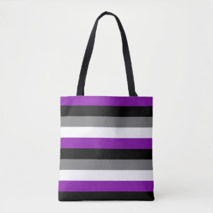 Asexuellt Pride, HGBTQ-Pride, strimlad utskrift Tygkasse