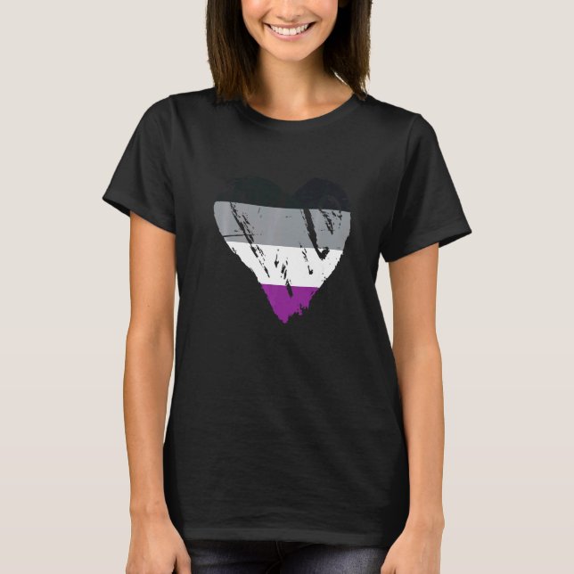 Asexuellt Pride Hjärtat Flagga 3 T Shirt (Framsida)