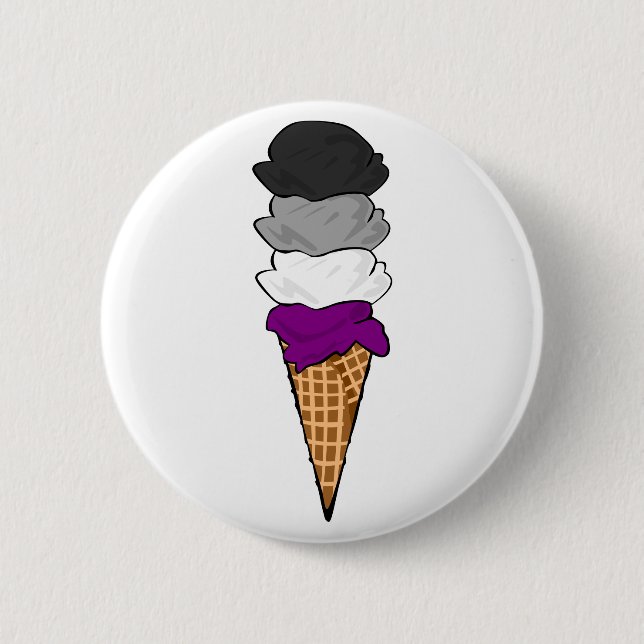 Asexuellt Pride Ice Cream Knapp (Framsida)