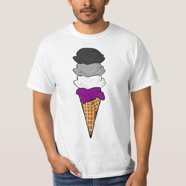 Asexuellt Pride Ice Cream T Shirt (Framsida)