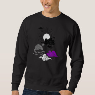 Asexuellt Pride Japanska Sol HBT TQ Ace Himlar HBT Lång Ärmad Tröja