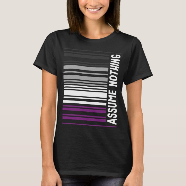 Asexuellt Pride Proud Ace Barcode antar inget unde T Shirt (Framsida)
