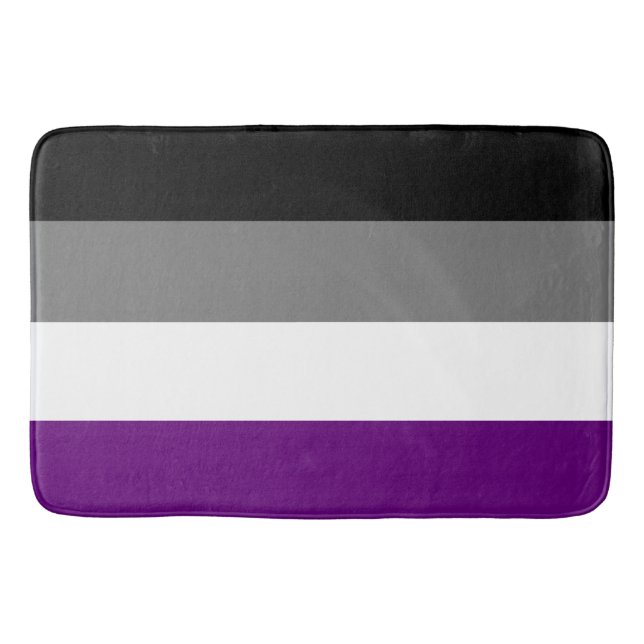 Asexuellt Pride Rainbow {{{ Ace | Demi | Grått }} Badrumsmatta (Framsidan)