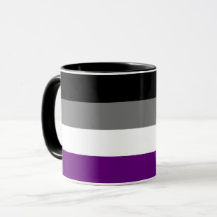 Asexuellt Pride Rainbow Flagga [ Ace Demi Gråt Mugg