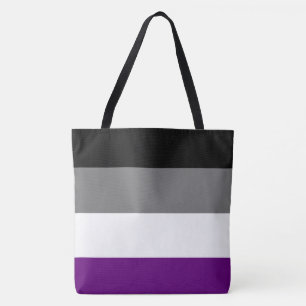Asexuellt Pride Regnbåge  Demi  Grått ] Tygkasse