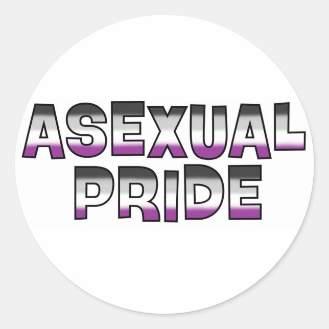Asexuellt Pride Runt Klistermärke (Framsida)