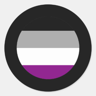 Asexuellt Pride Runt Klistermärke