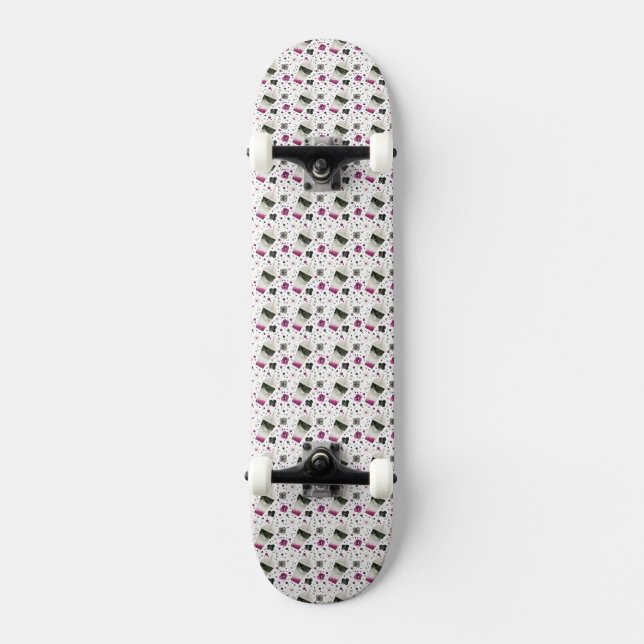Asexuellt Pride Skateboard (Framsida)
