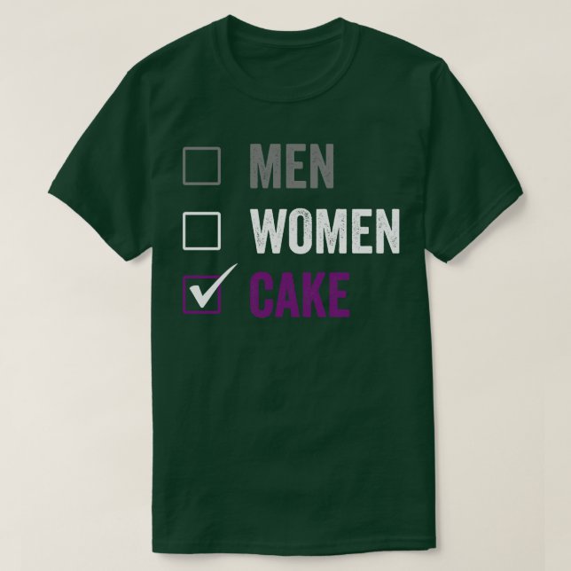 Asexuellt Pride snarare än eat Cake Asexuellt T Shirt (Design framsida)
