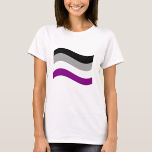 Asexuellt Pride Vågigt Flagga T Shirt
