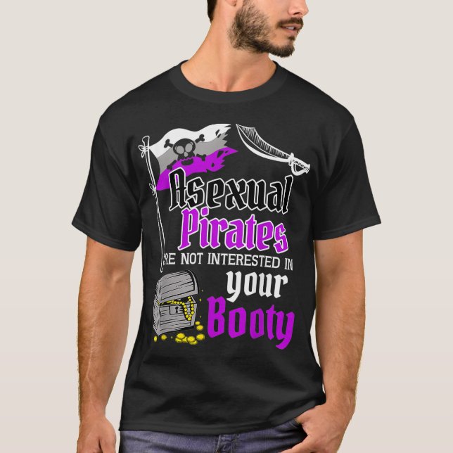 ASexy Pirat Booty Funny Pride Flagga LGBTQ Funny T Shirt (Framsida)