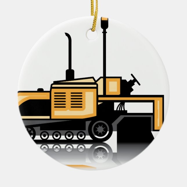 Asfaltpavervektor Julgransprydnad Keramik (Framsidan)