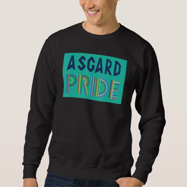 Asgard Pride Lgbt Pride Månadens regnbåge Lesbisk  Lång Ärmad Tröja (Framsida)