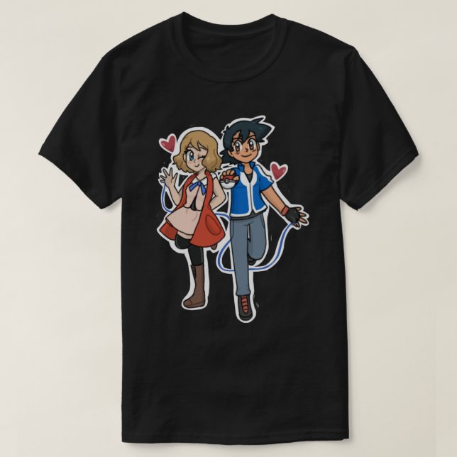 Ash and Serena - Amourship .png T Shirt (Design framsida)