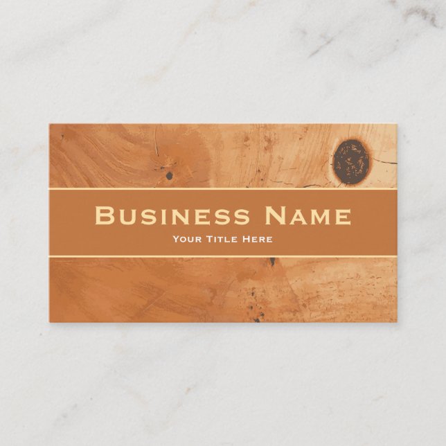 Ash Burl Wood Struktur Visitkort (Framsida)