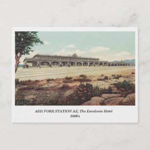 Ash Fork, Arizona Railway, Escalante Hotel 1900-ta Vykort