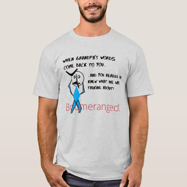 Ash Grandpas Ord Boomeranged T Shirt (Framsida)