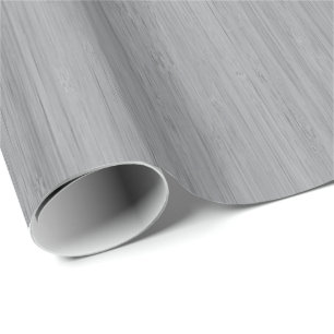 Ash Grått Bamboo Wood Grain-utseende Presentpapper