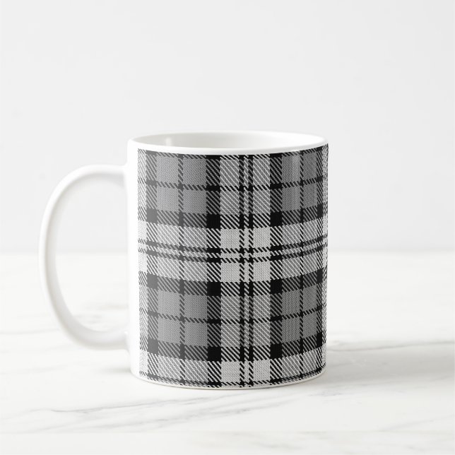 Ash Grått Blackwatch Campbell Tartan Play Kaffemugg (Vänster)