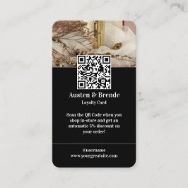 Ash Grått Brown Loyalty Card - fotocentrerat Visitkort