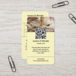 Ash Grått Brown Loyalty Card - fotocentrerat Visitkort