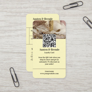 Ash Grått Brown Loyalty Card - fotocentrerat Visitkort