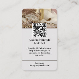 Ash Grått Brown Loyalty Card - fotocentrerat Visitkort