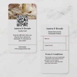 Ash Grått Brown Loyalty Card - fotocentrerat Visitkort