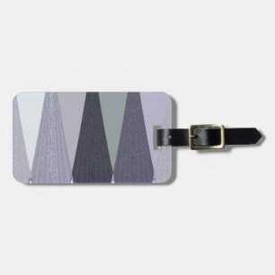 Ash Grått Chevron Dots Art Skriv ut Bagagebricka