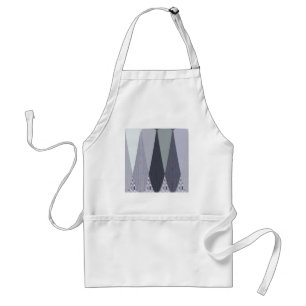 Ash Grått Chevron Dots Art Skriv ut Förkläde