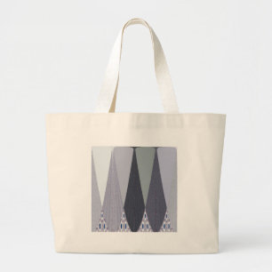 Ash Grått Chevron Dots Art Skriv ut Jumbo Tygkasse