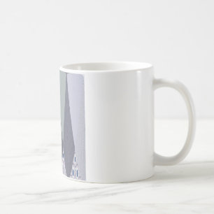Ash Grått Chevron Dots Art Skriv ut Kaffemugg