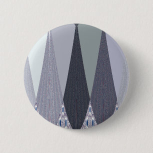 Ash Grått Chevron Dots Art Skriv ut Knapp