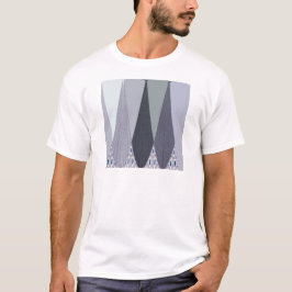 Ash Grått Chevron Dots Art Skriv ut Tee