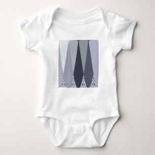 Ash Grått Chevron Dots Art Skriv ut Tee Shirt